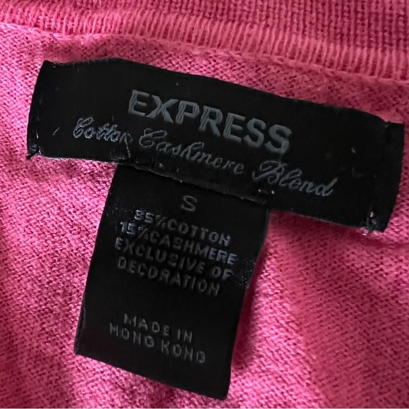 FINAL HOURS! Express Cashmere Cotton Pink Wrap Blouse Size Small in Excellent! - Picture 4 of 6